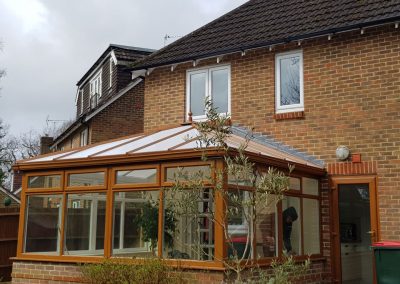 New brown conservatory roof